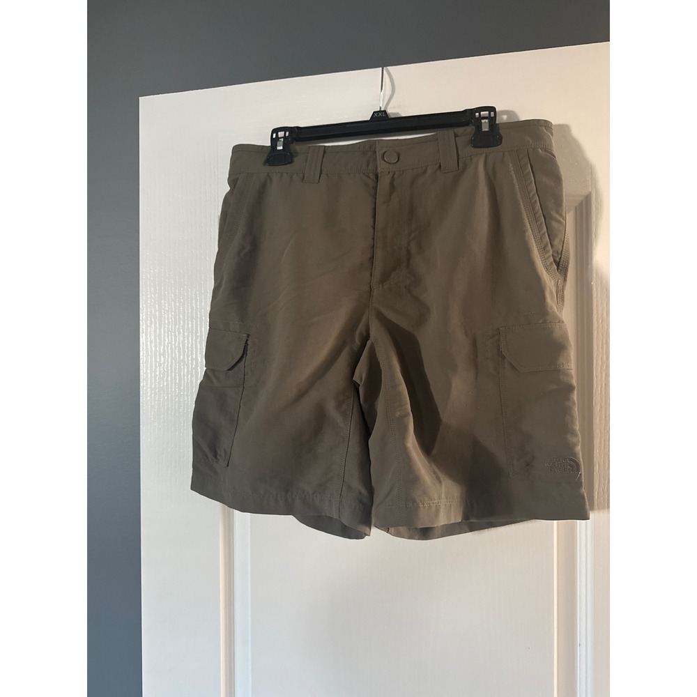 The North Face Mens Cargo Shorts Olive Green Hiking Utility Outdoor 9 Inseam